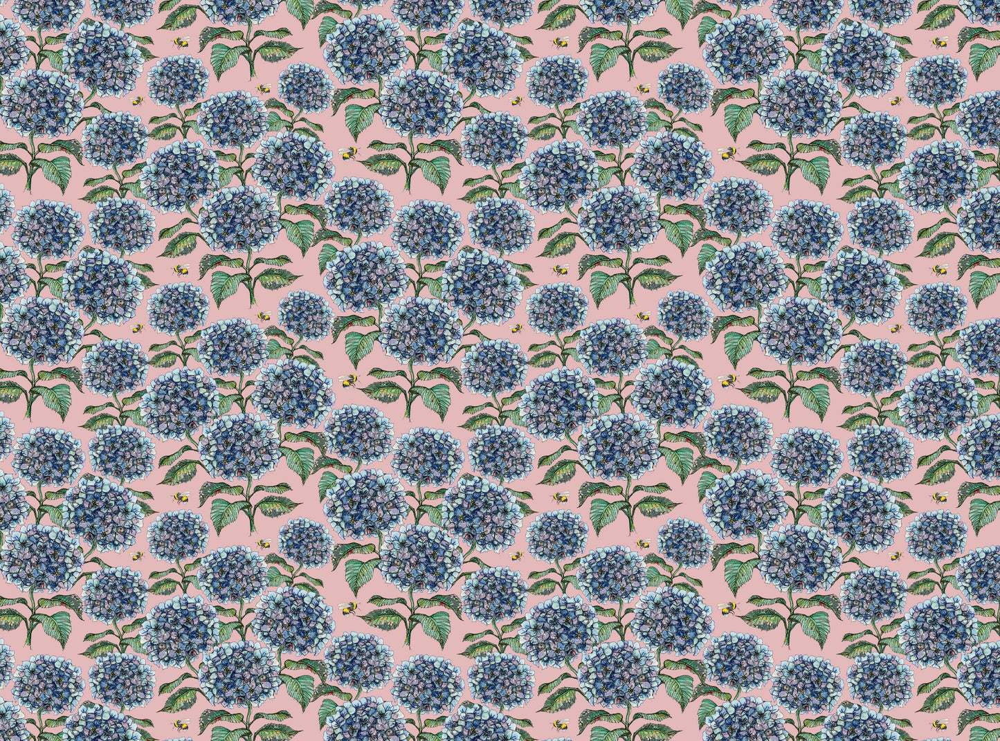 Midsummer Gather On Pink Velvet Fabric By The Metre