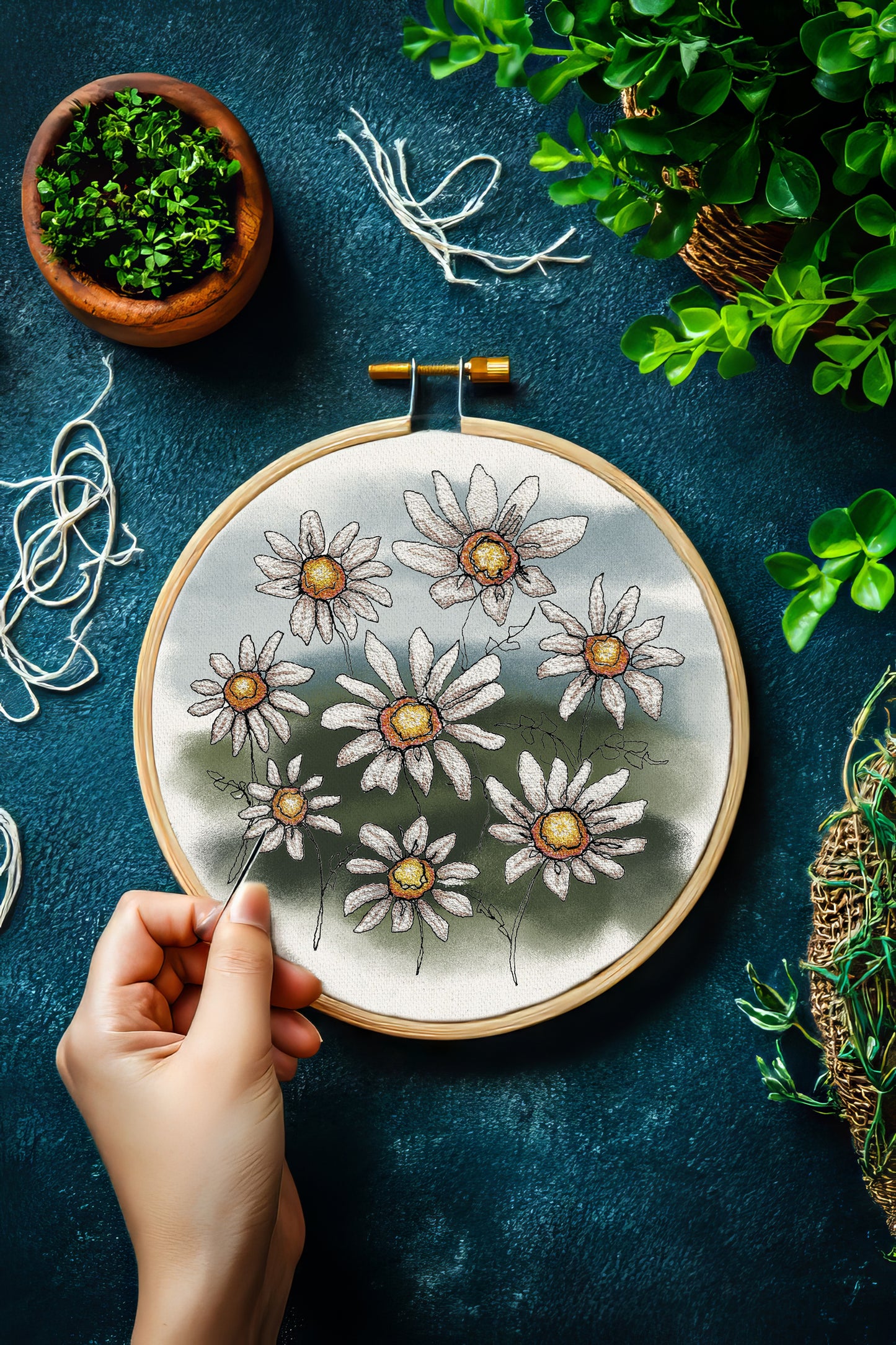 Daisy Chain Fabric Panel
