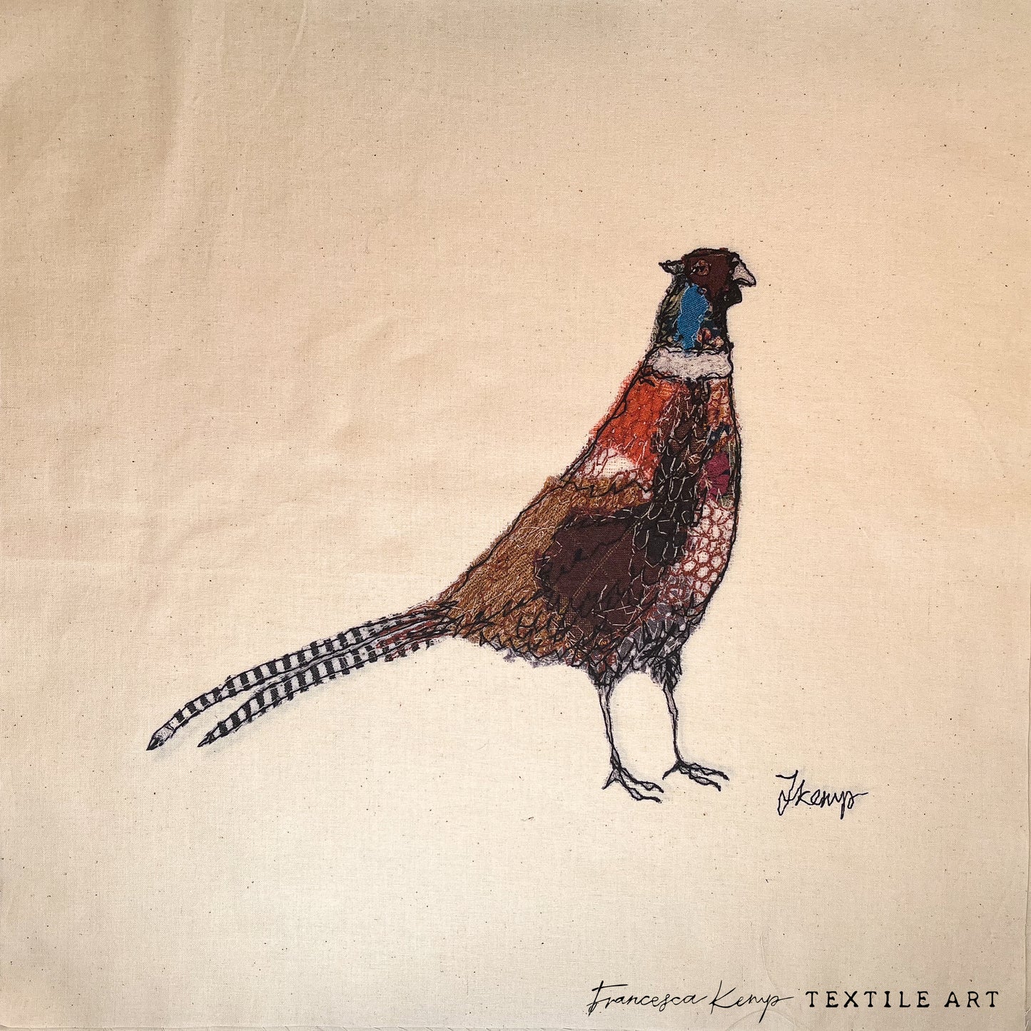 Furtive Field Pheasant Fabric Panel