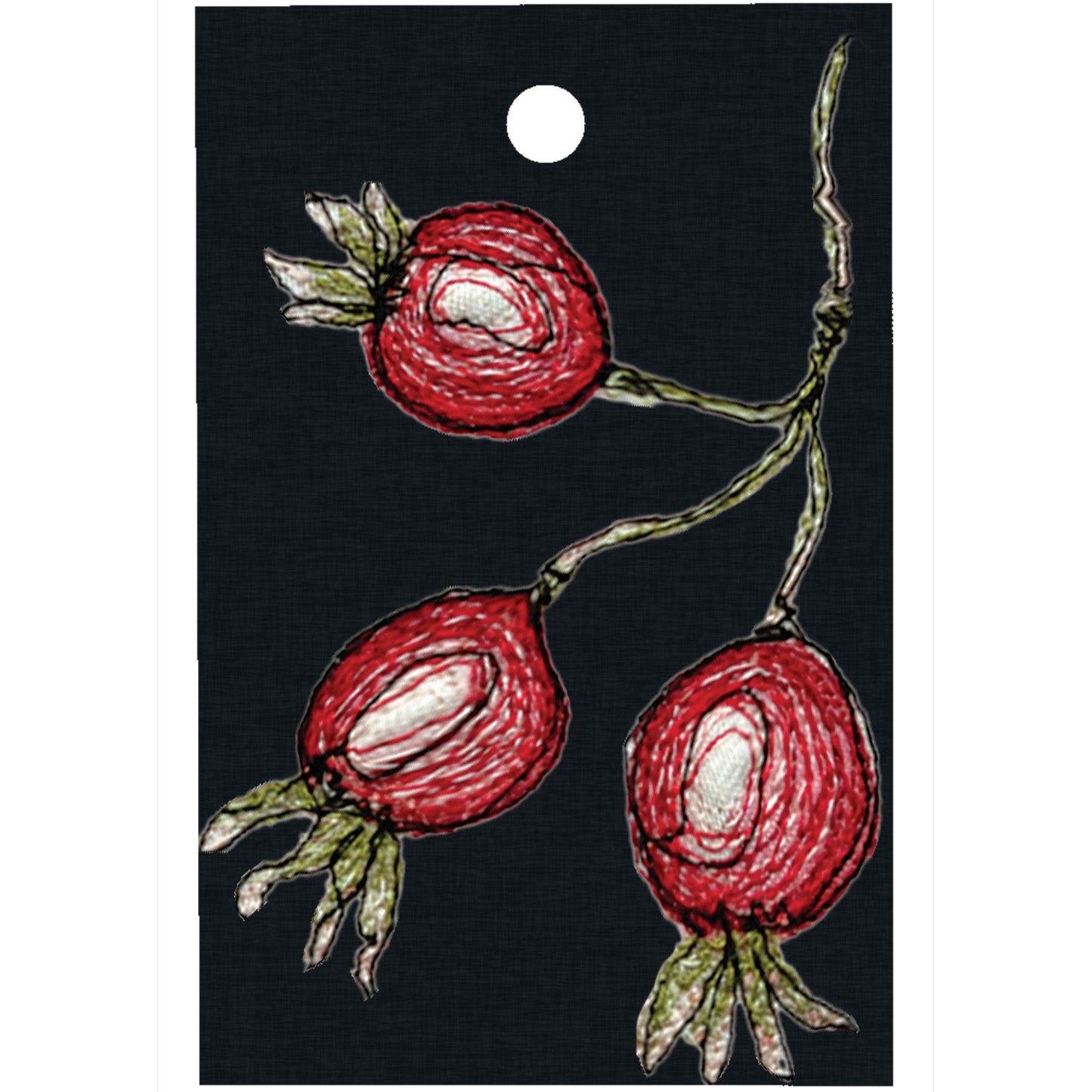 Rose Hip on Midnight Wrapping Paper