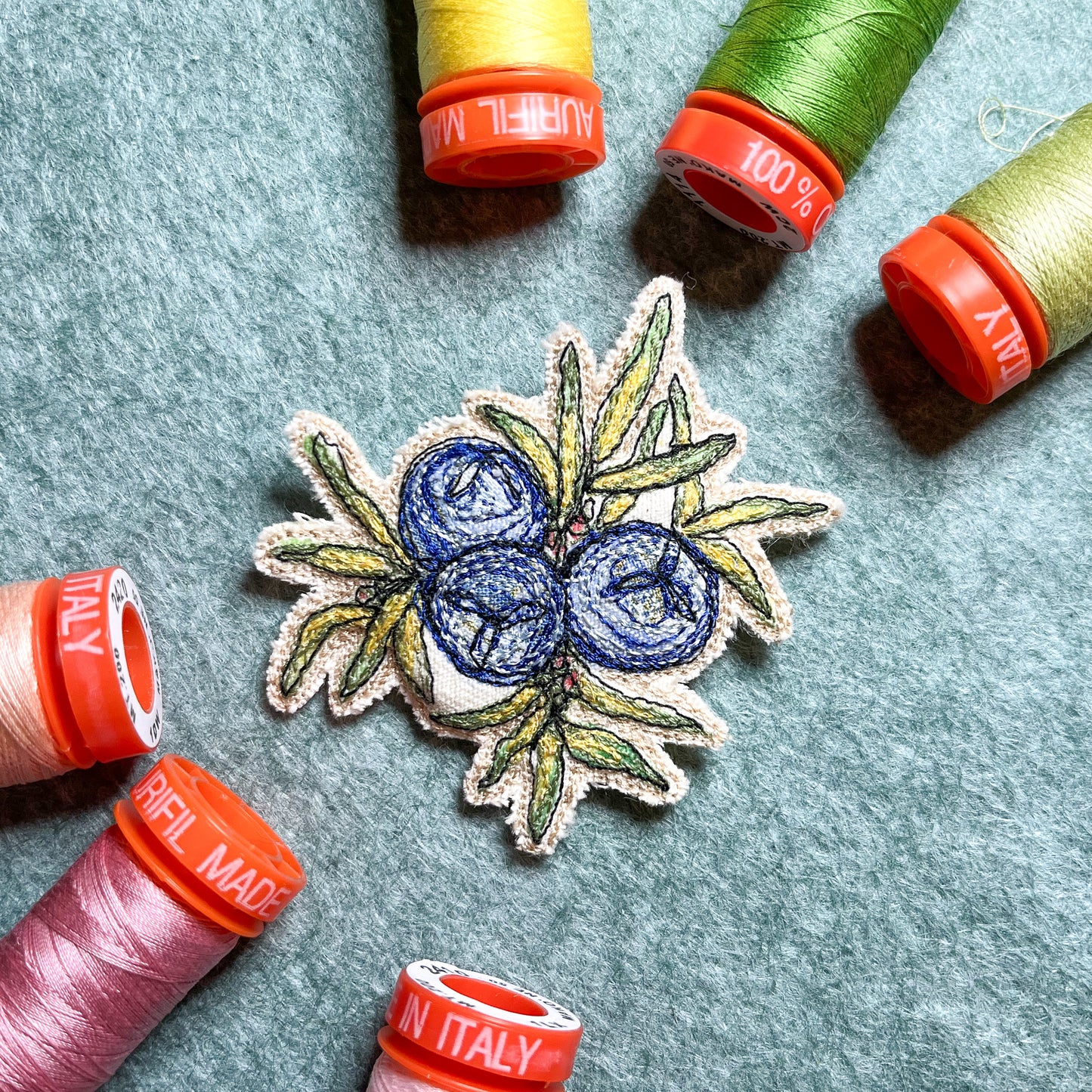 Juniper Embroidered Brooch