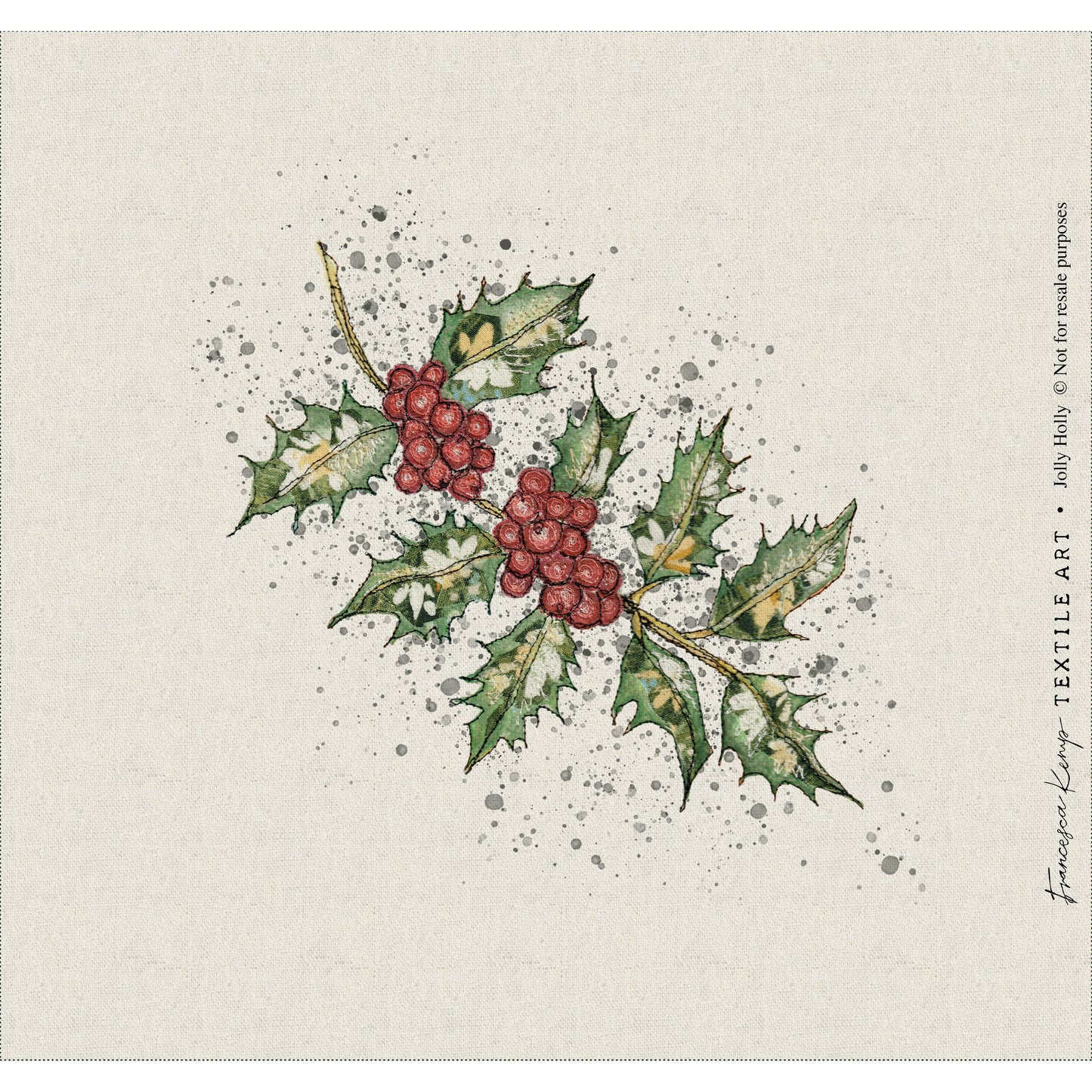 Jolly Holly Fabric Panel