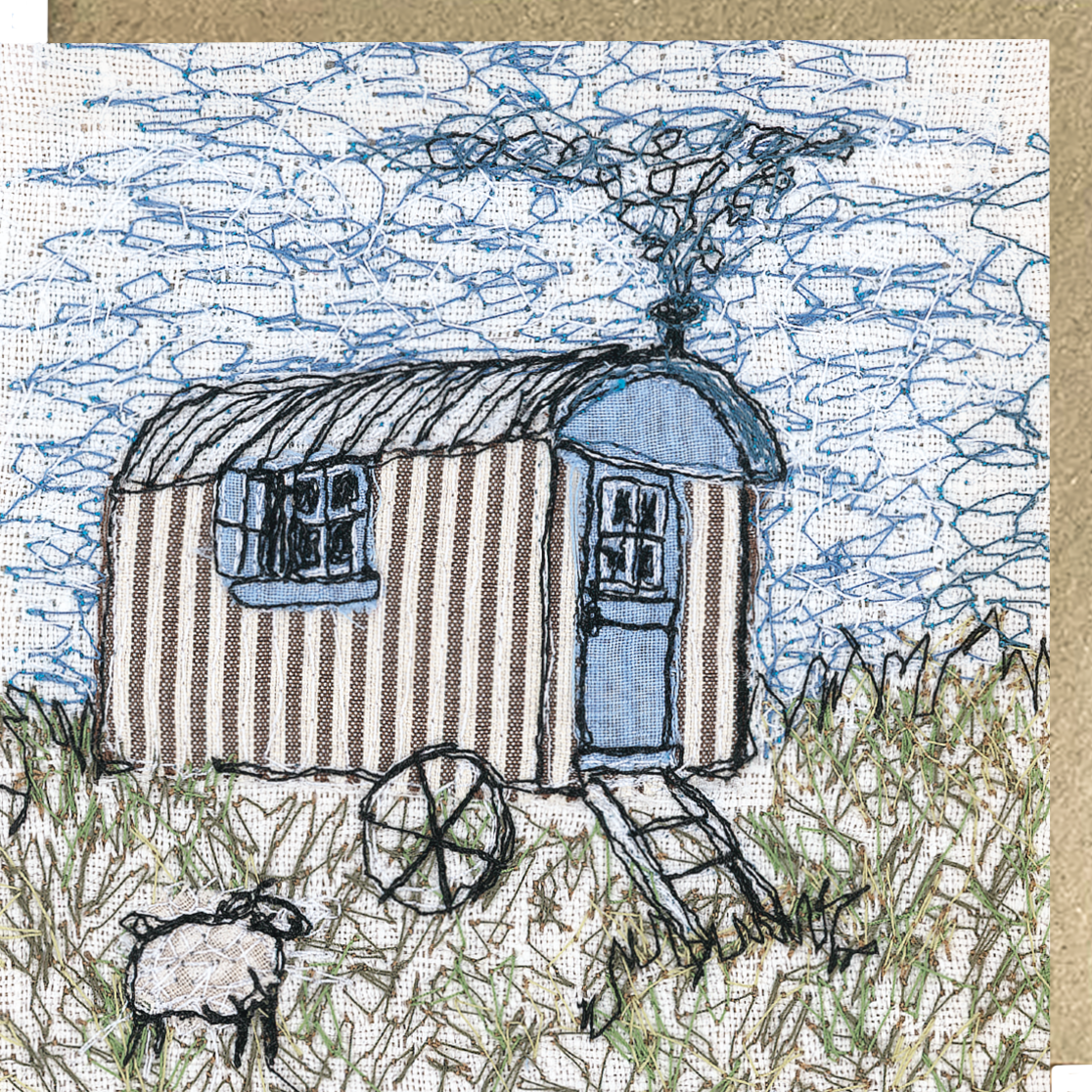 The Shepherd's Hut Embroidery Art Card