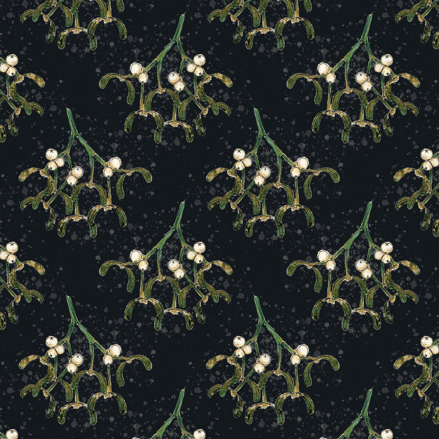 Mistletoe Midnight Wrapping Paper
