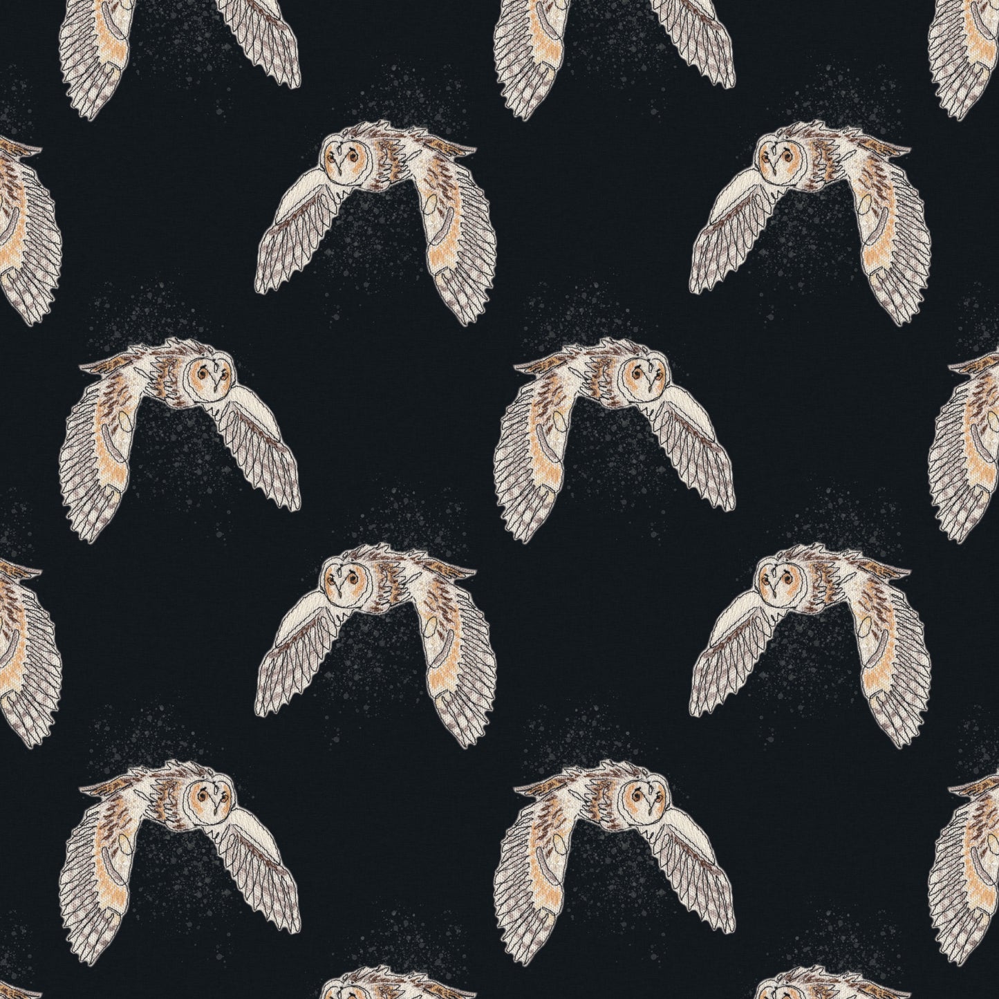 Midnight Long Eared Owl Wrapping Paper