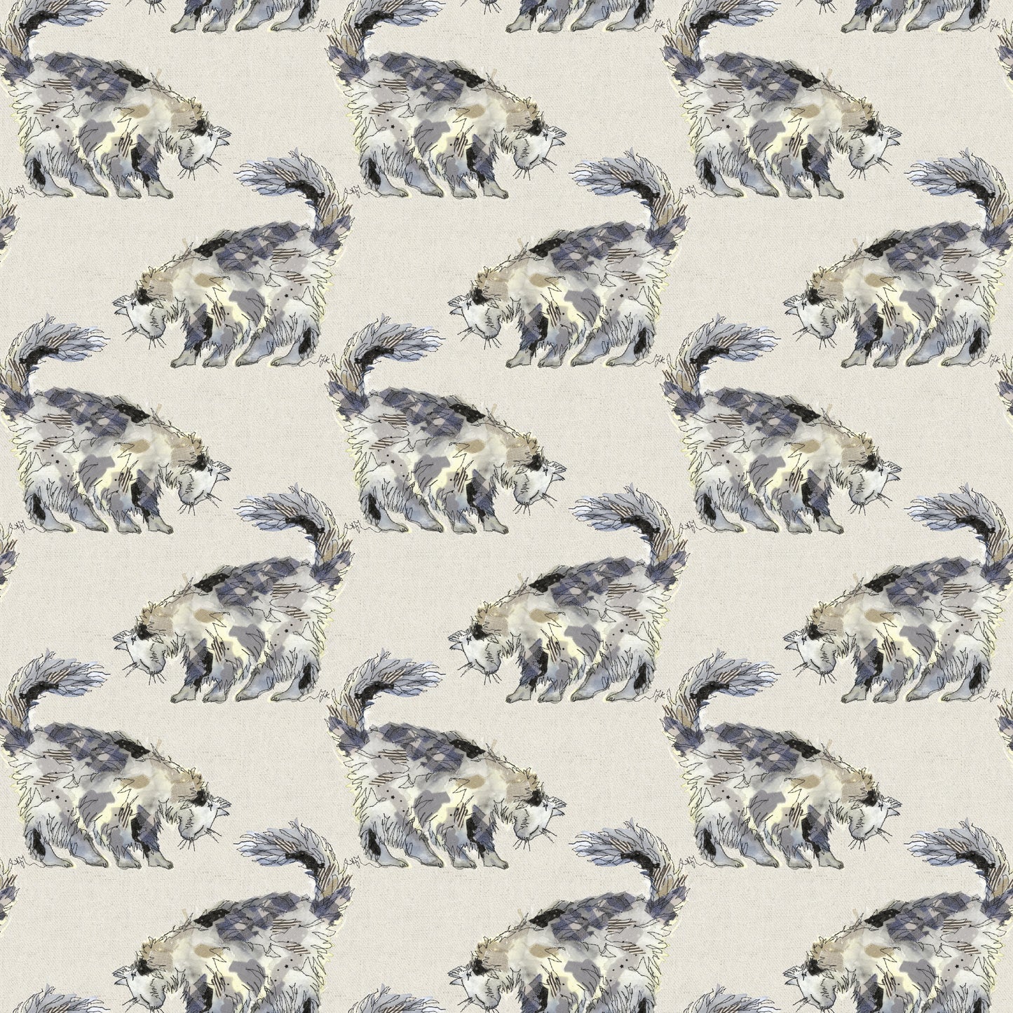 Patchwork Cat Wrapping Paper