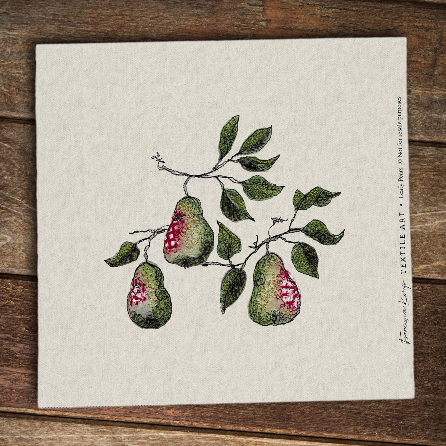 Leafy Pear Fabric Panel