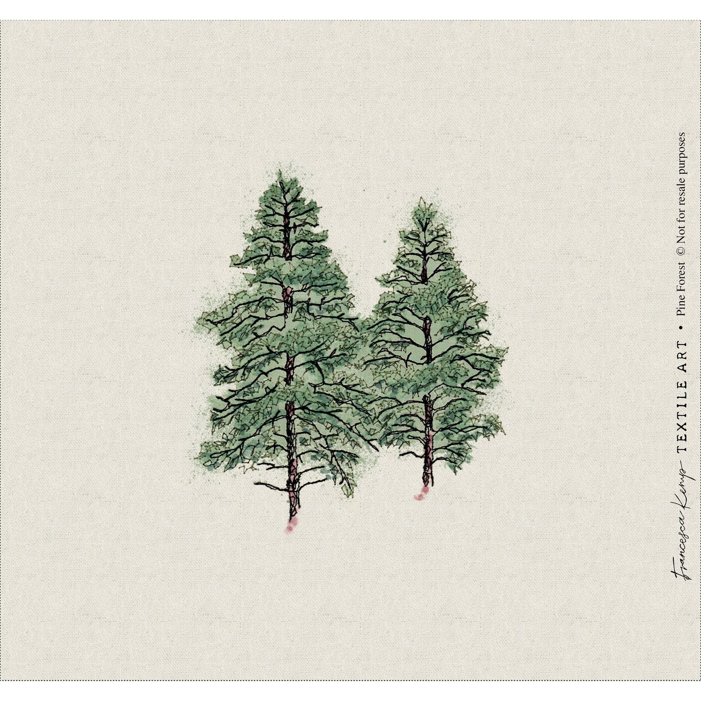 Pine Forest Fabric Panel