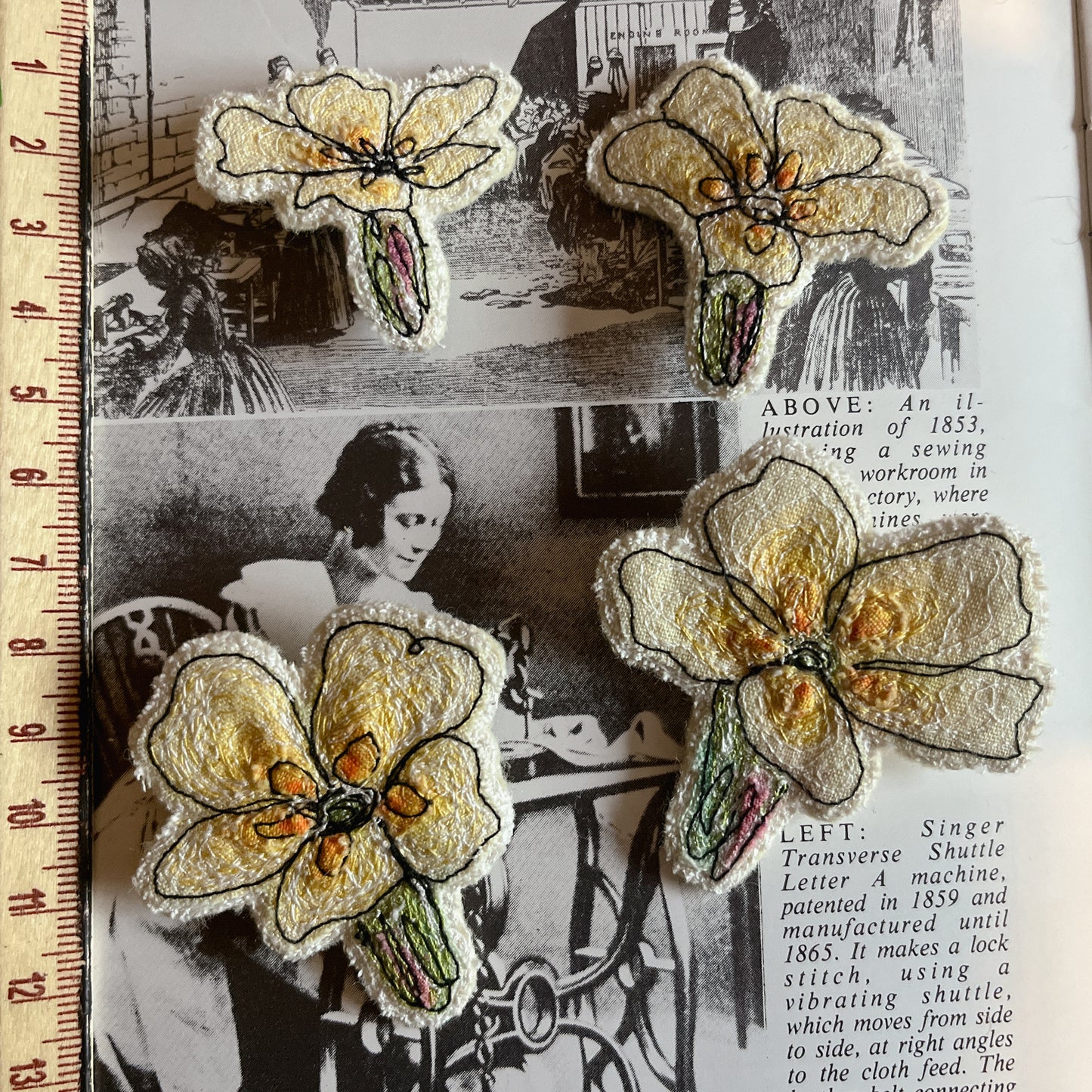 Primrose Embroidered Brooch