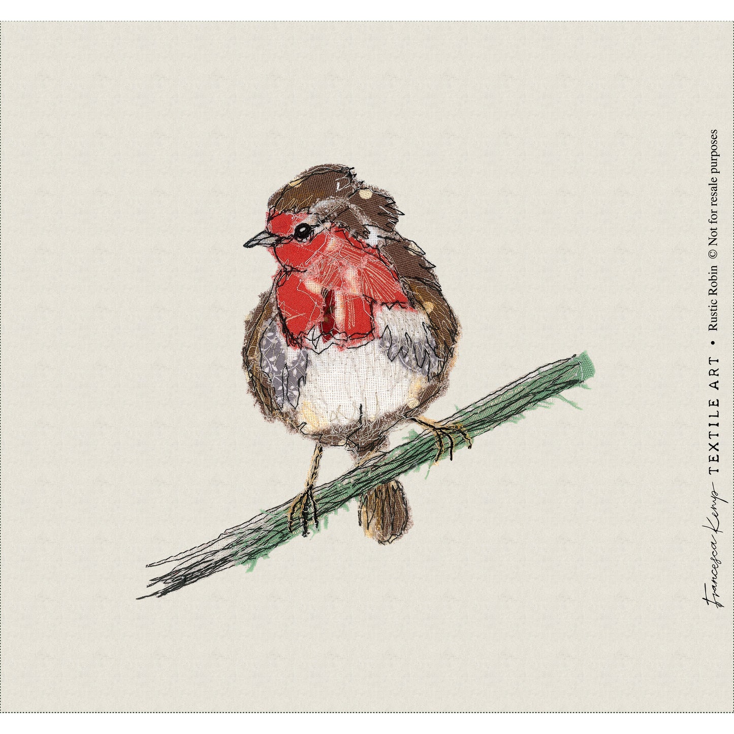 Rustic Robin Fabric Panel