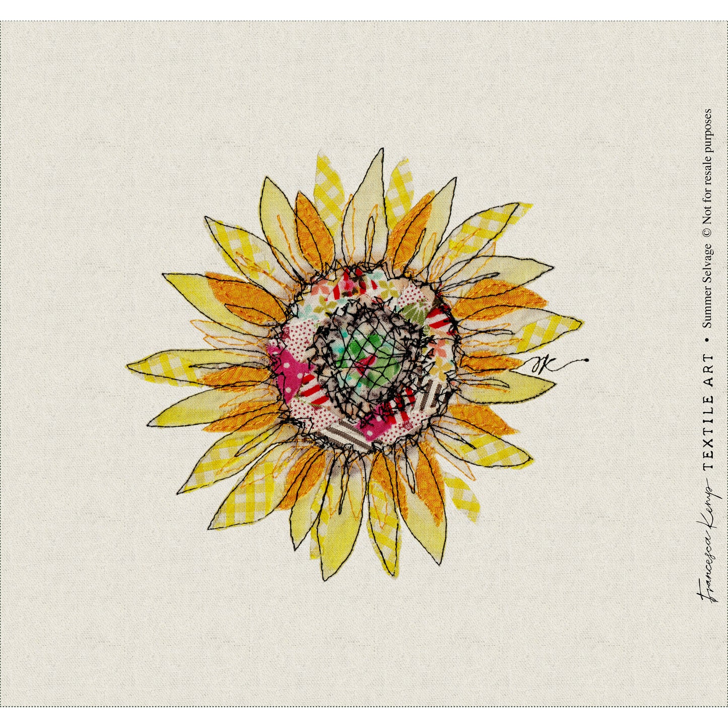 Summer Selvage Fabric Panel