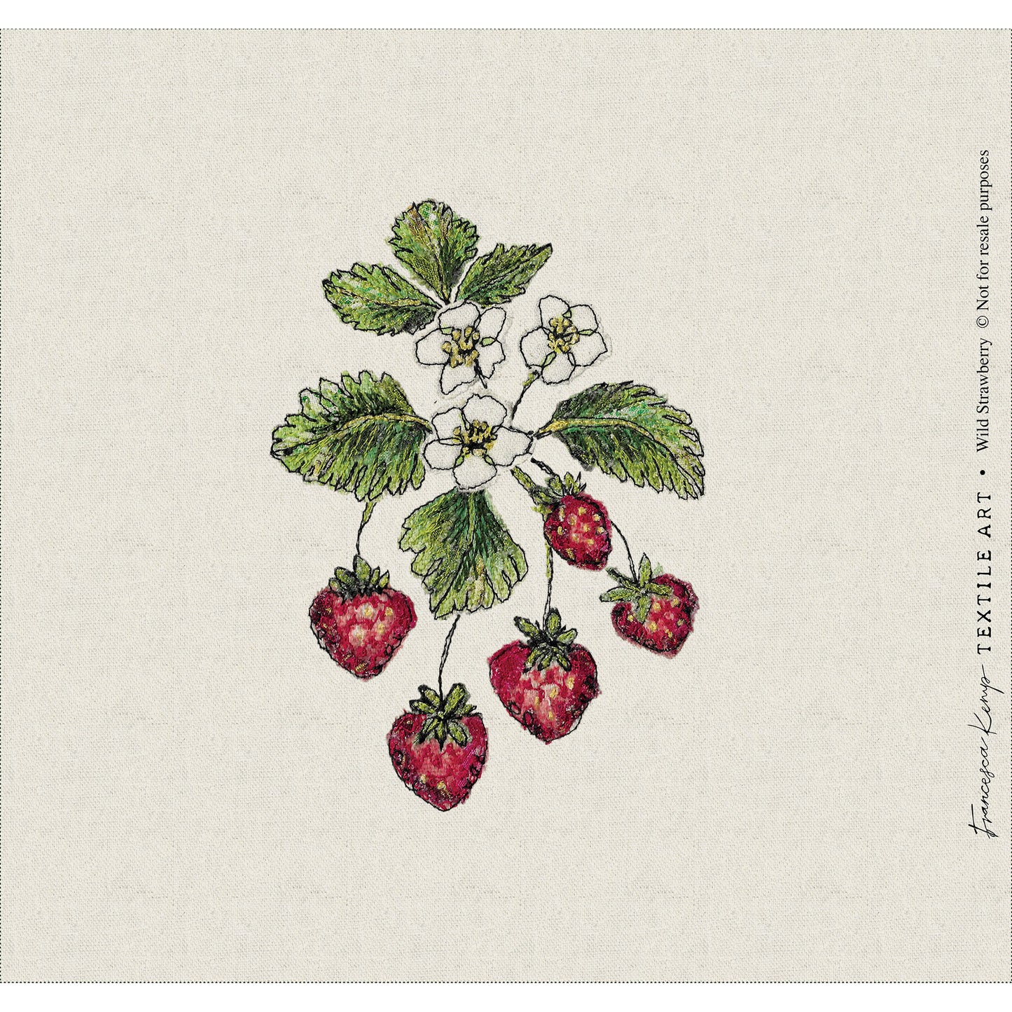 Wild Strawberry II Fabric Panel