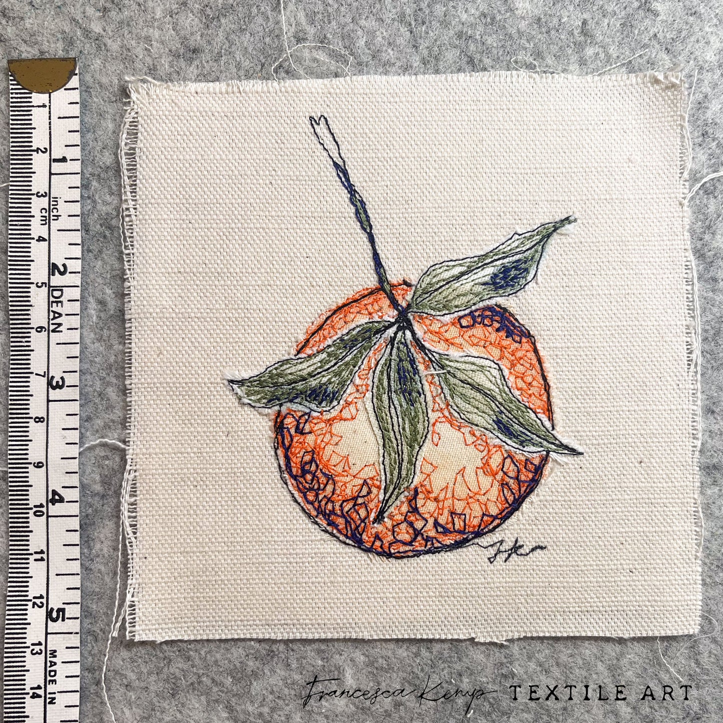 Winter Orange Miniature Original Artwork