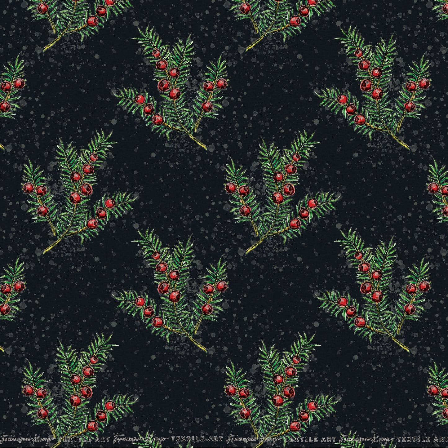 Yew Midnight Wrapping Paper