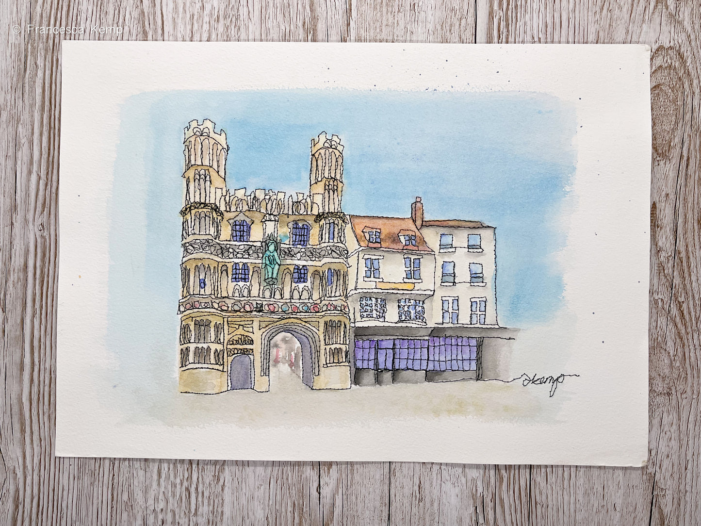 Cathedral Gate, Canterbury Sampler Original Artwork