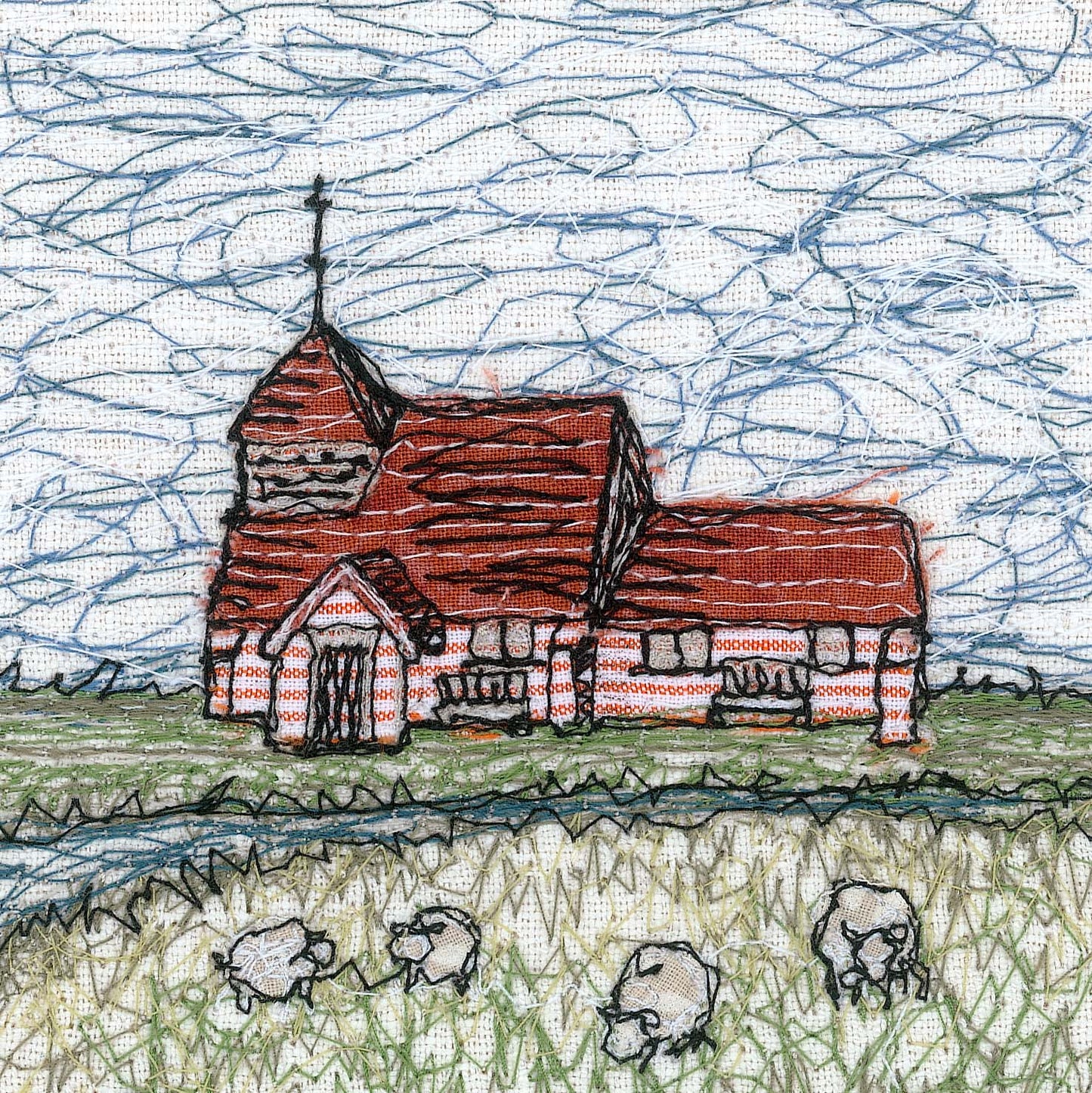 Fairfield Church Embroidery Art Card