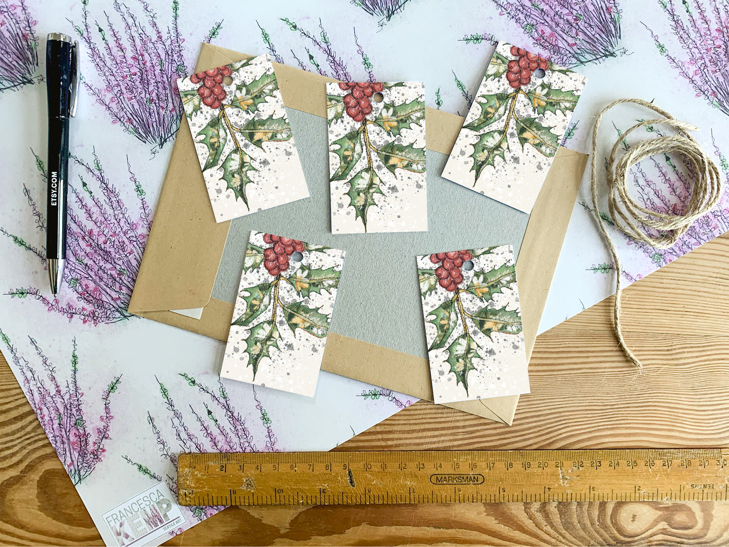 Holly Wrapping Paper