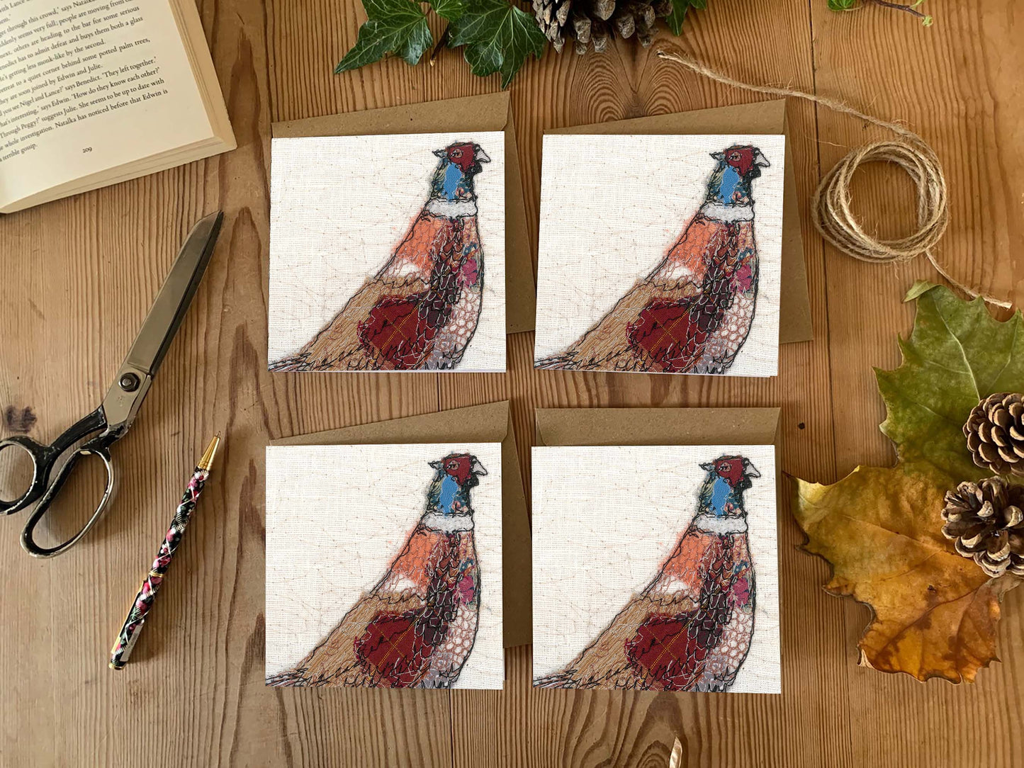 Furtive Field Pheasant Cards (Pack of 4)