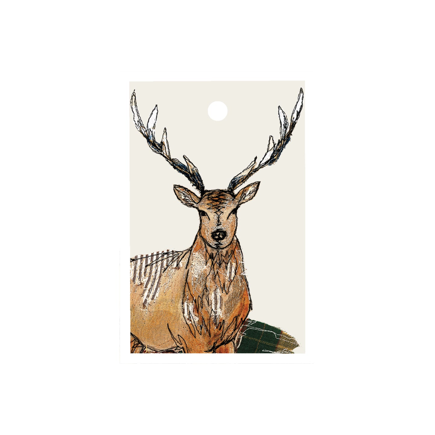 Staggering Stitch Stag Wrapping Paper