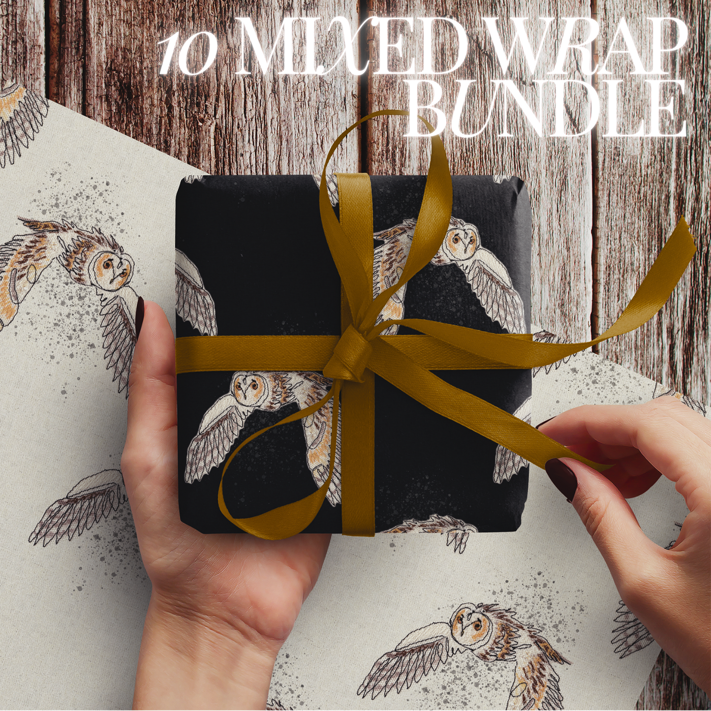 Mixed 10 Wrapping Paper & Tag Bundle - fill up your wrapping draw!