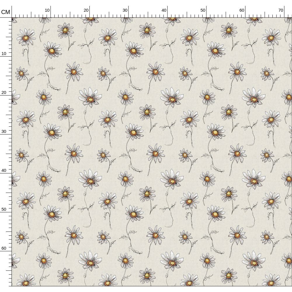 Daisy Fabric - Natural
