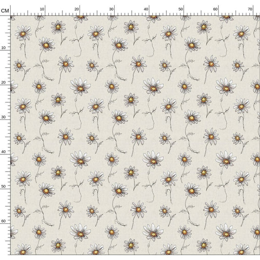 Daisy Fabric - Natural
