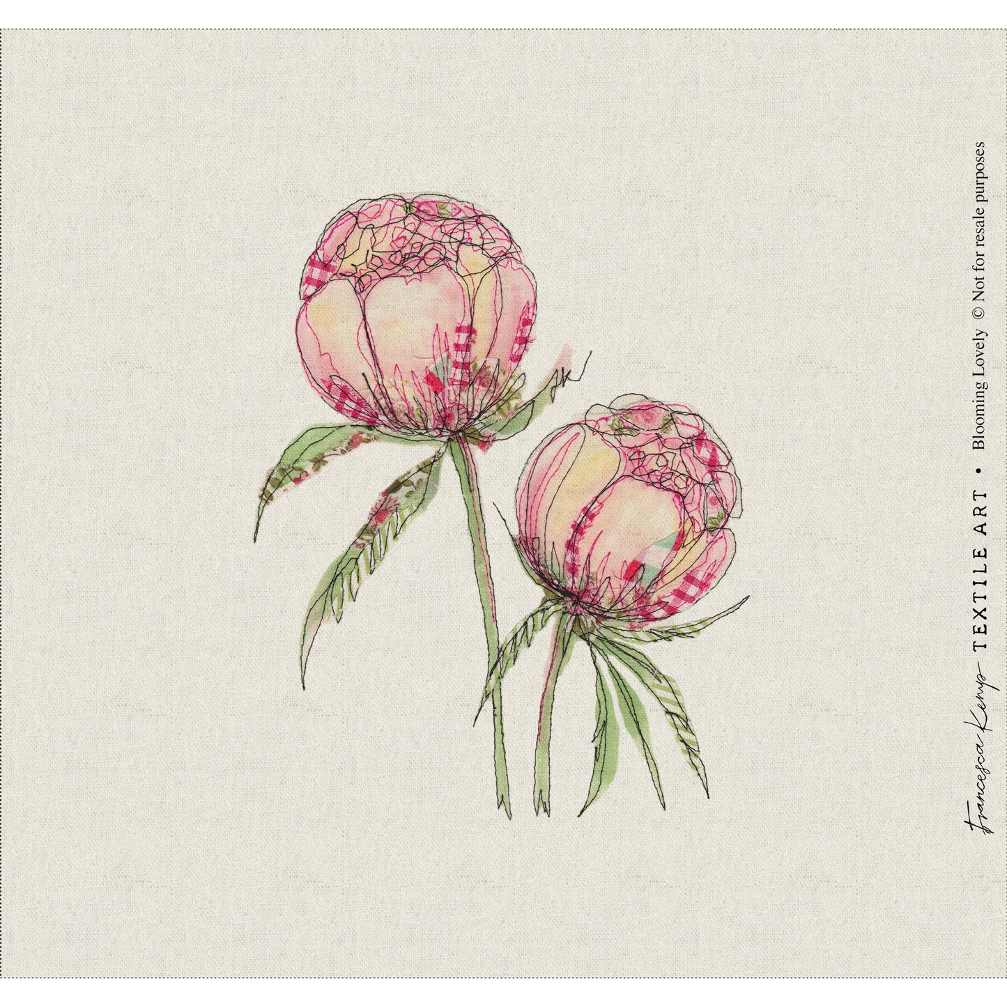 Blooming Lovely Peony Fabric Panel