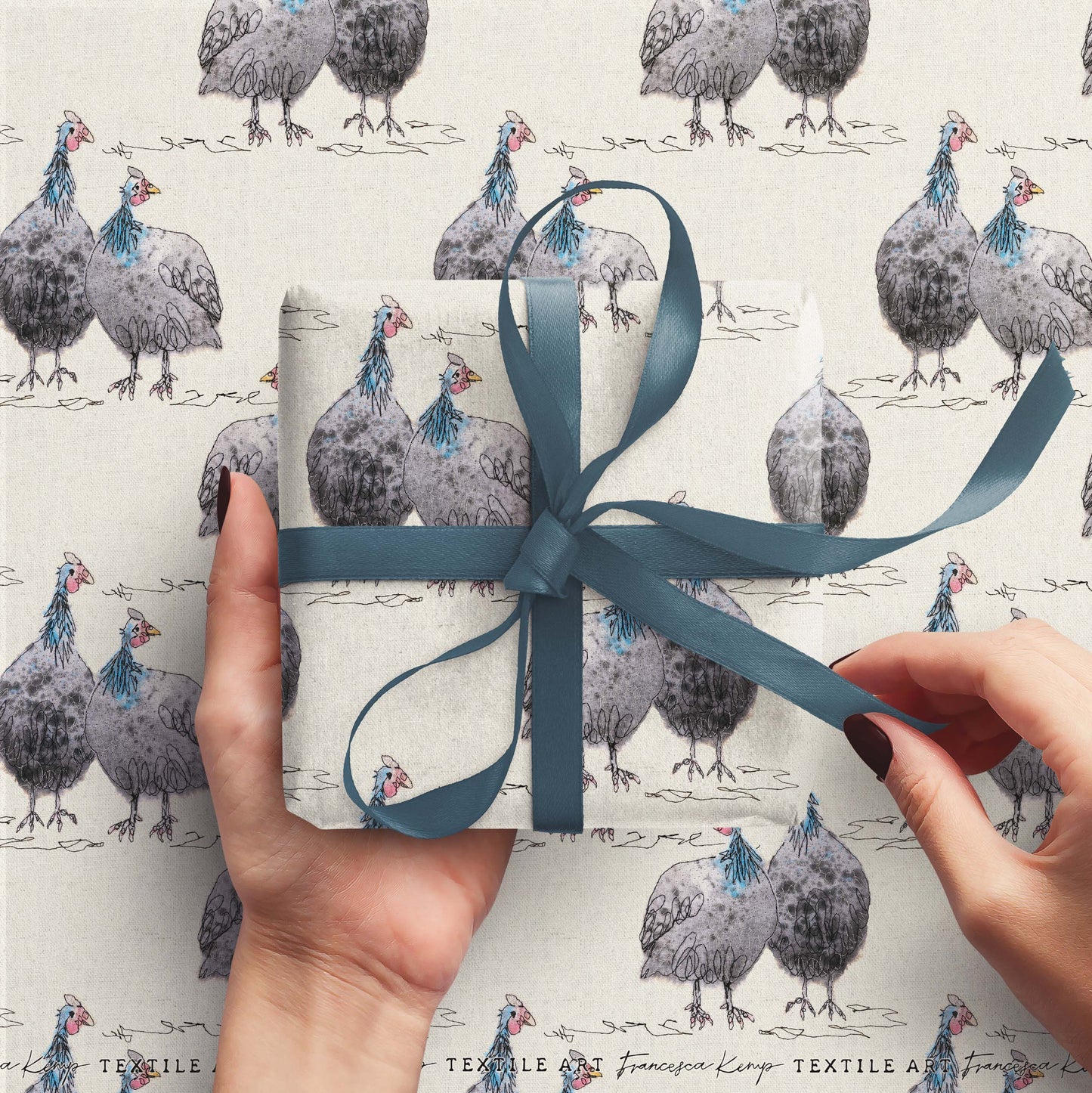 Gordon & Gertie Guinea Fowl Wrapping Paper