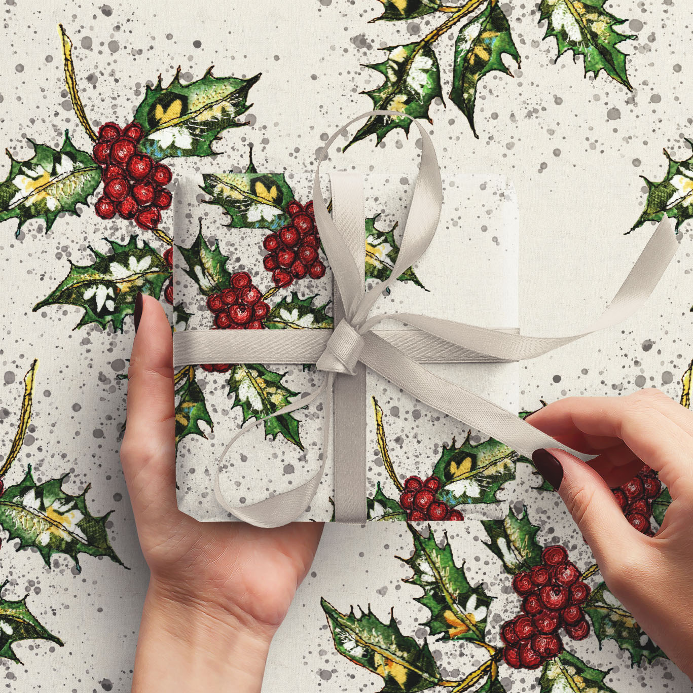 Holly Wrapping Paper
