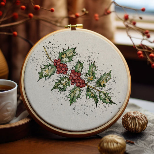 Jolly Holly Fabric Panel