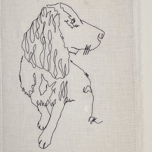 Simple Stitch Springer Spaniel Sampler Original Artwork