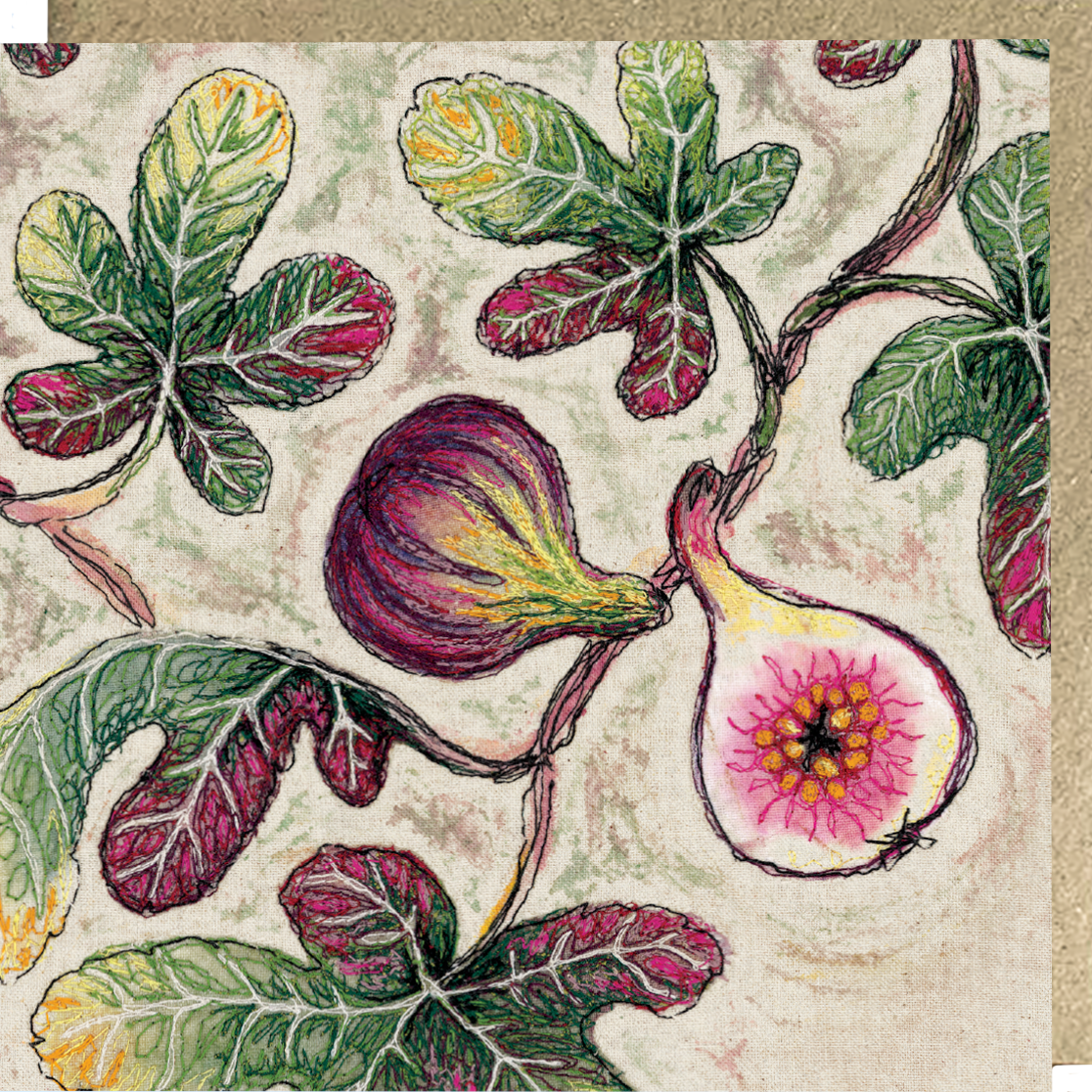 Fig Embroidery Art Card