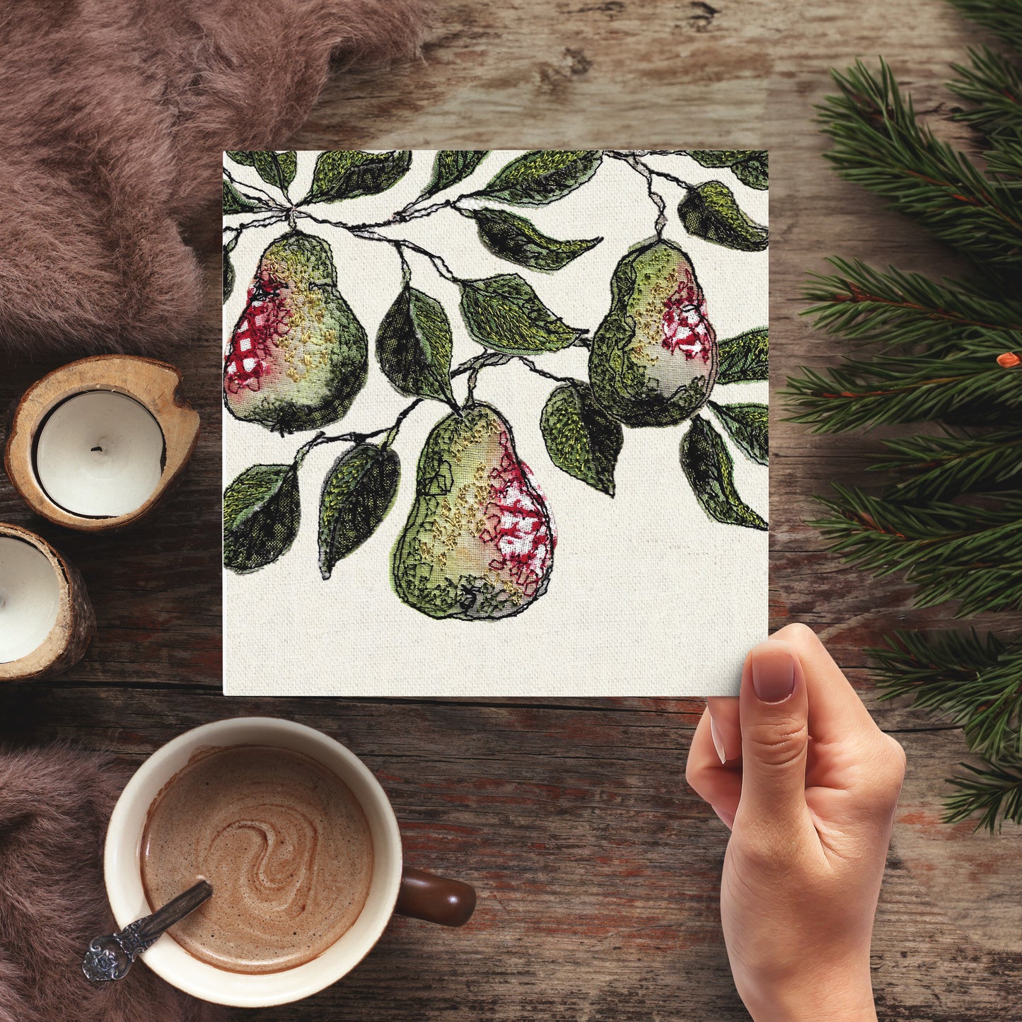 Pear Art Card