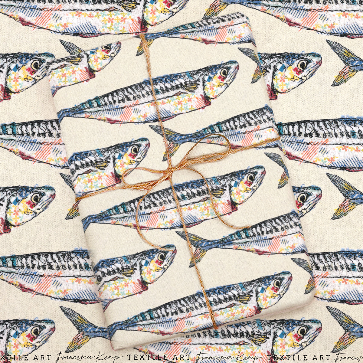 Plenty Of Fish Mackerel Wrapping Paper