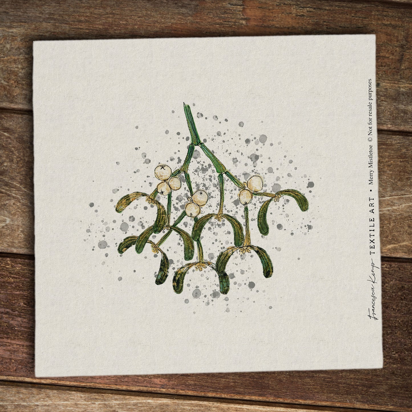 Merry Mistletoe Fabric Panel