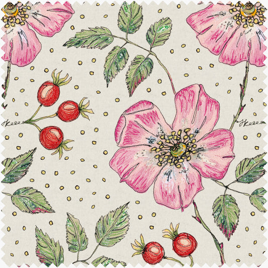 Wild Rose Velvet Fabric By The Metre