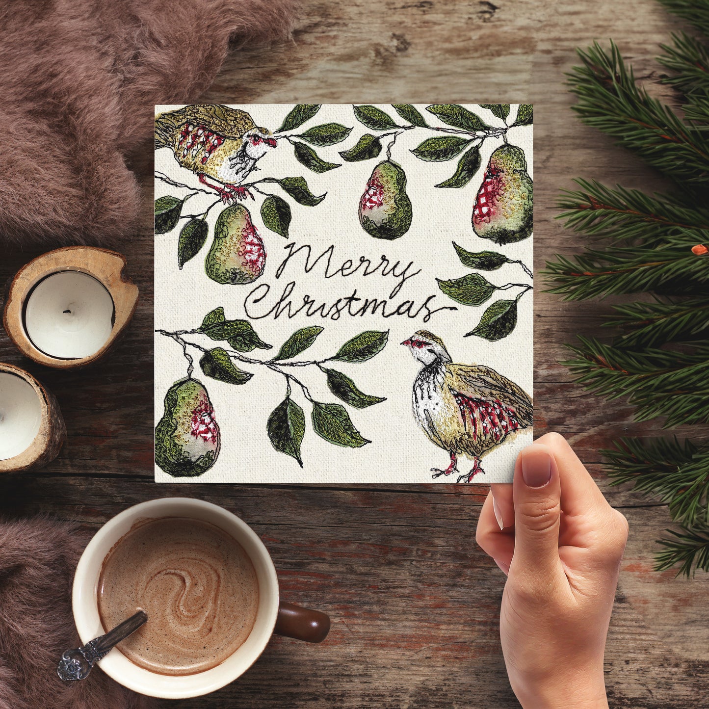 Partridge in a Pear Tree Christmas Card