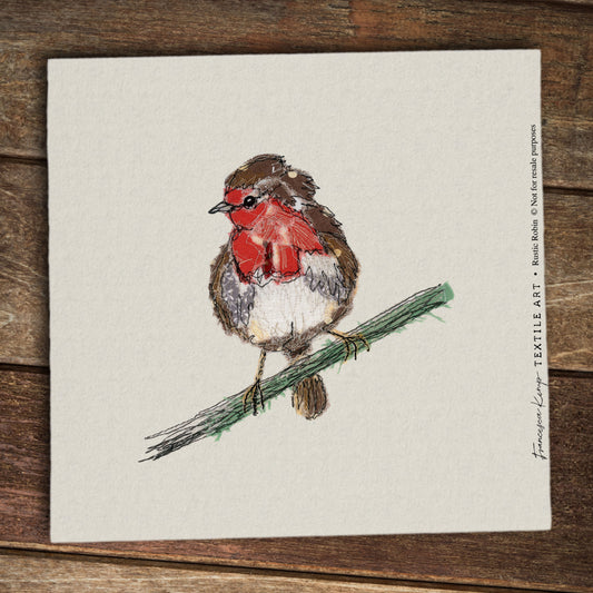 Rustic Robin Fabric Panel