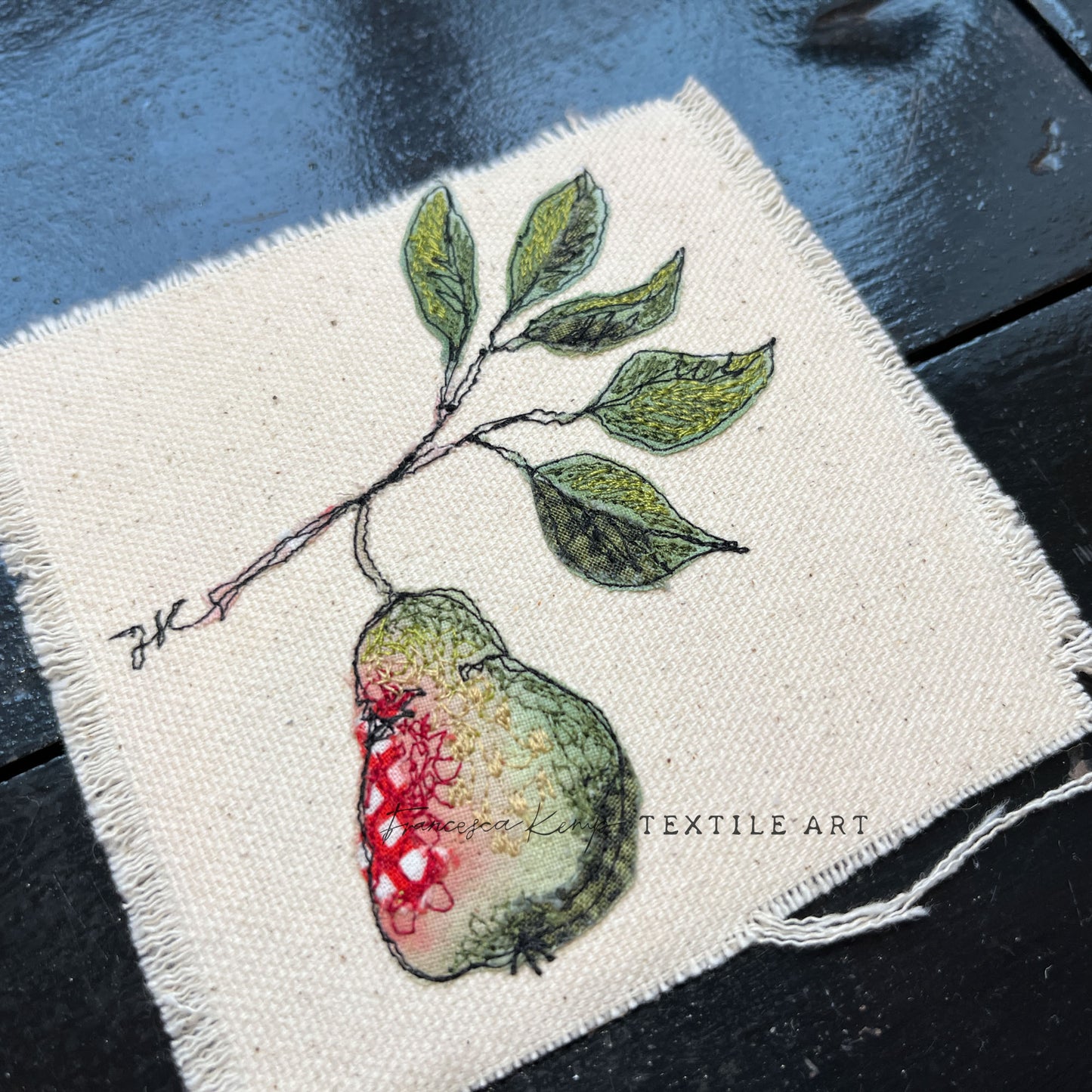 Winter Pear Miniature Original Artwork