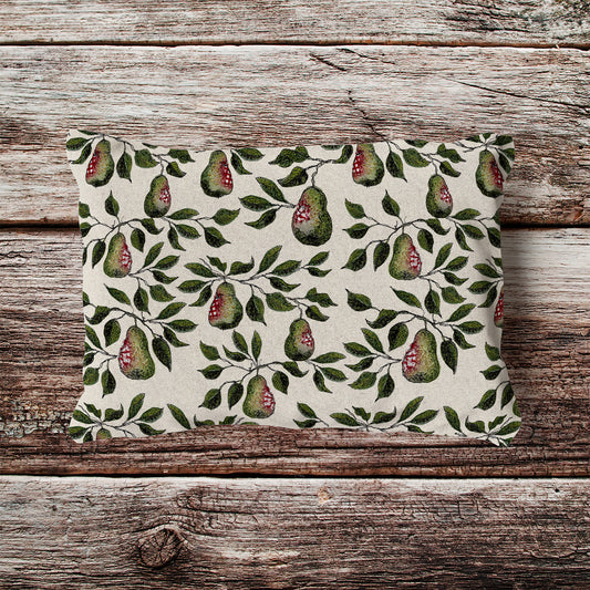 Pear Velvet and Cotton Cushion