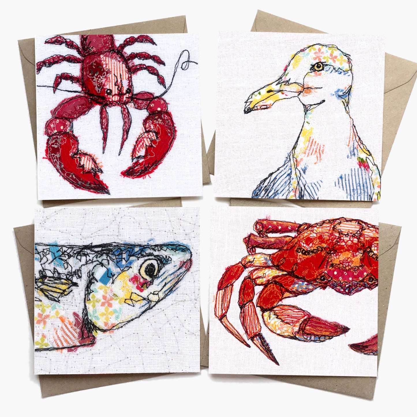Beside The Seaside Cards (Pack of 4)