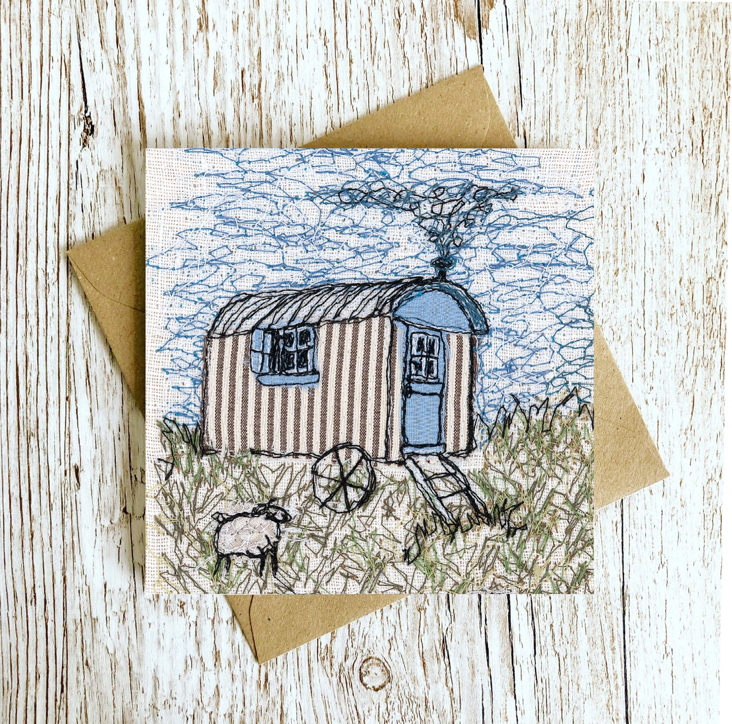 The Shepherd's Hut Embroidery Art Card