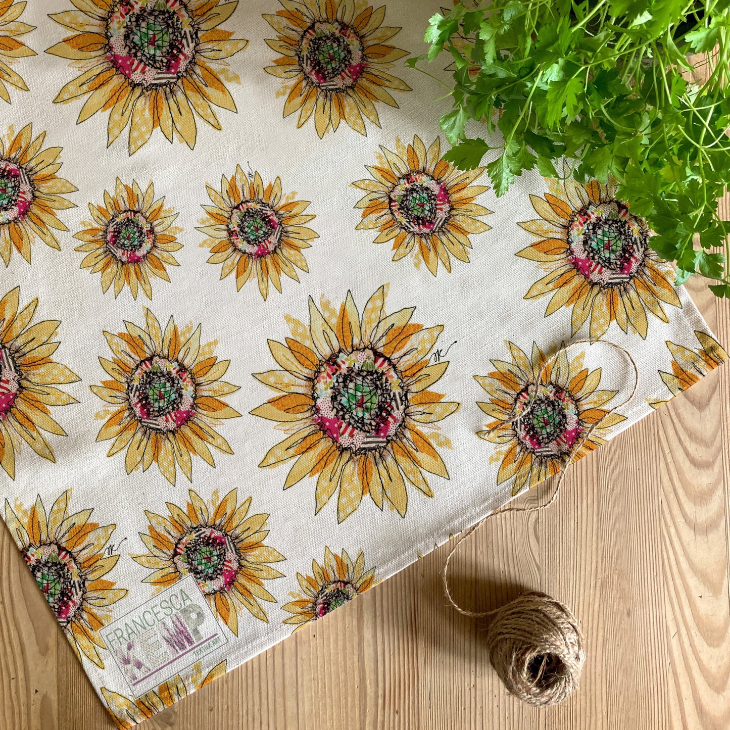 PRE ORDER Sunflower Organic Tea Towel