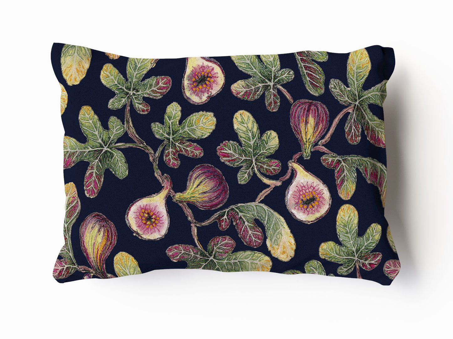 Twilight Fig Velvet and Cotton Cushion