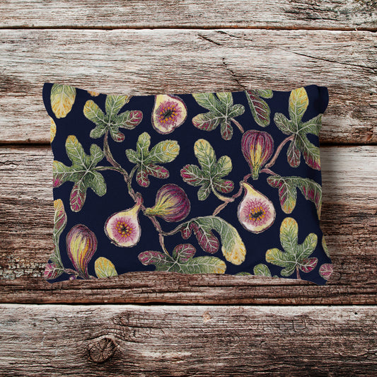 Twilight Fig Velvet and Cotton Cushion