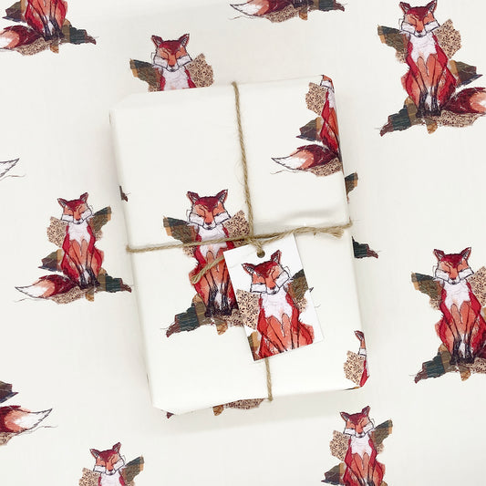 Thread Thief Fox Wrapping Paper