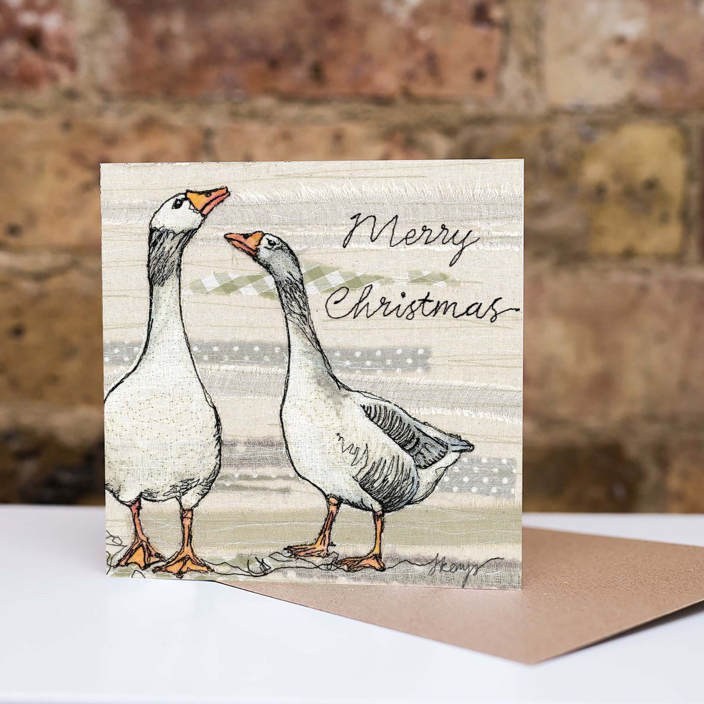 The Gaggle Christmas Edition Embroidery Art Card