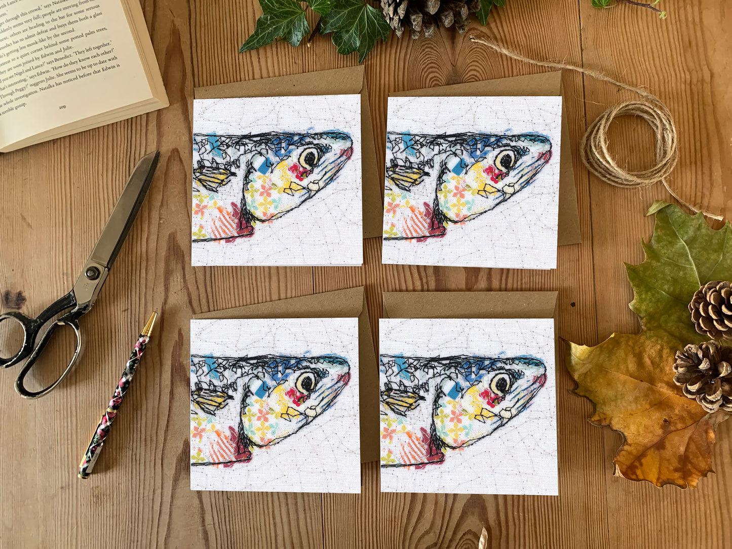 Plenty Of Fish Mackerel Cards (Pack of 4)