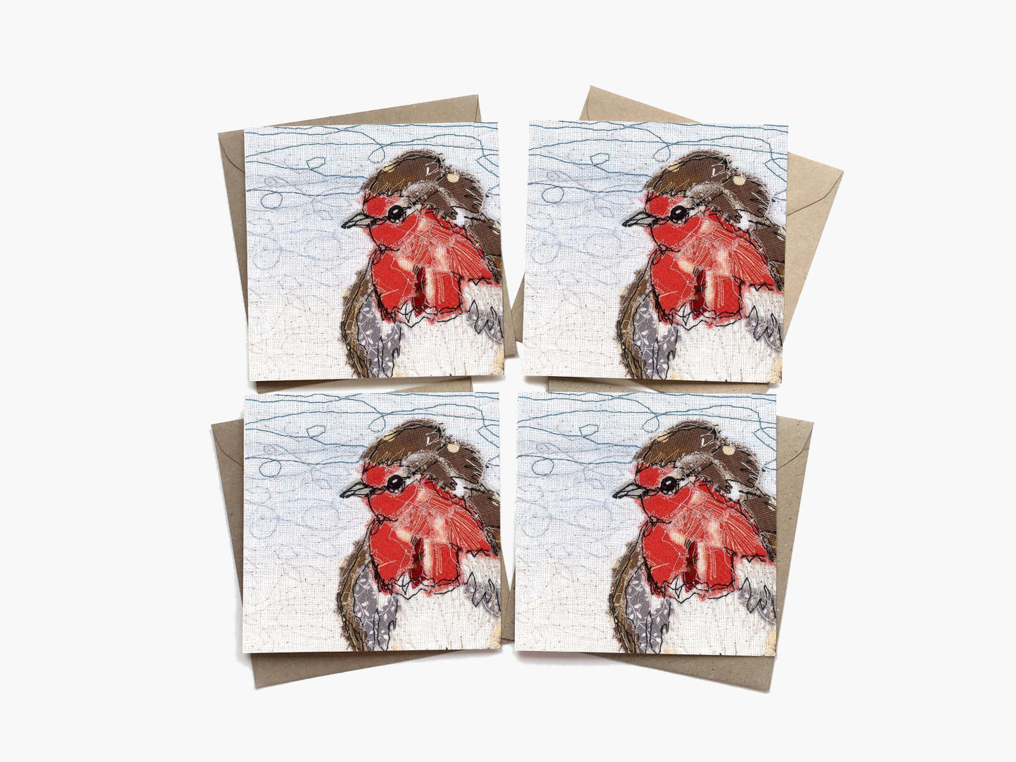 Rustic Robber Robin Cards (4 Pack)