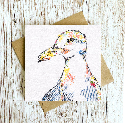 Wingman Seagull Embroidery Art Card